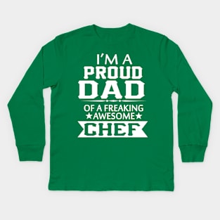 FAther (2) IM A PROUD CHEERLEADER 1 Kids Long Sleeve T-Shirt